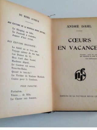  Coeurs En Vacances - André Dahl 1931
