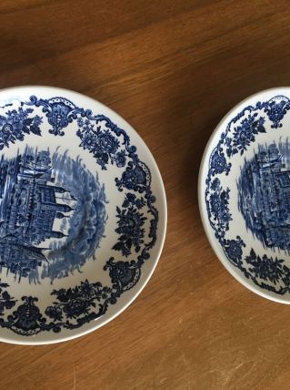 Lot de 2 assiettes anglaises