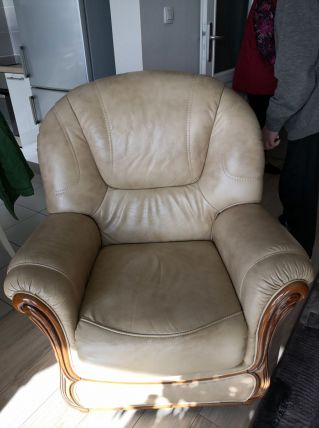 2 Fauteuils couleur Ivoire