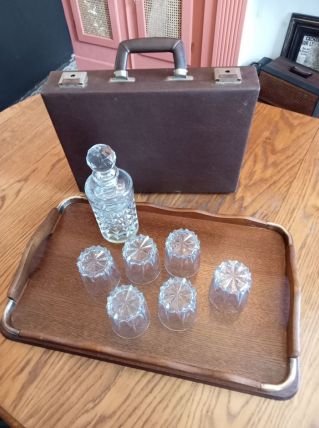 Elegant Plateau bois et laiton