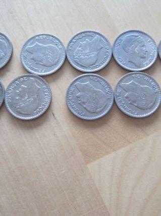 Lot monnaies françaises 10 pièces 10 Francs Turin métal nich