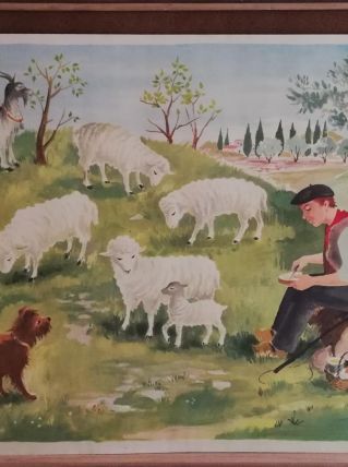 Affiche scolaire vintage Le berger