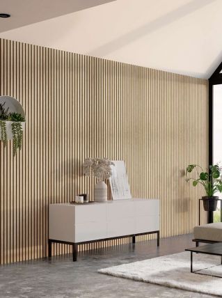 Panneau acoustique mural tasseau en bois 