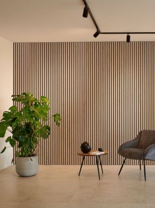 Panneau acoustique mural tasseau en bois 