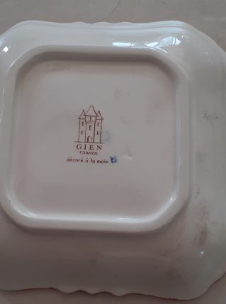 Coupelle en  Gien. Modéle Pivoines.