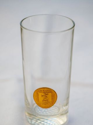 Verre Cinzano médaillon doré Verona - années 70