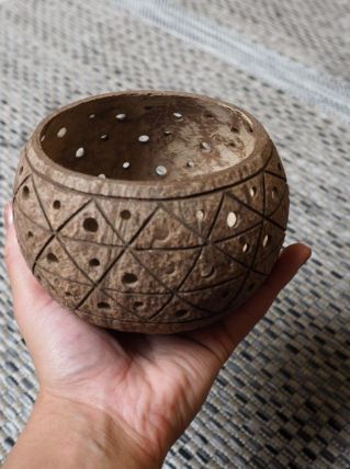 Bougeoir 100% noix de coco