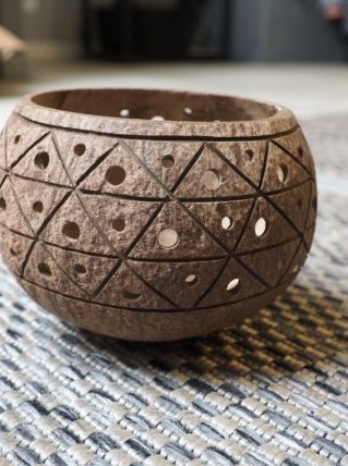 Bougeoir 100% noix de coco