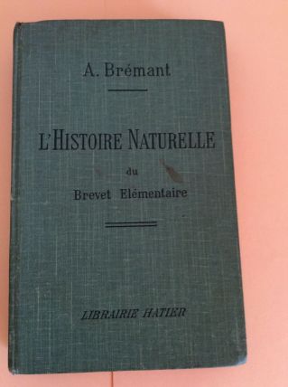 Histoire naturelle du brevet élémentaire edition  de 1884