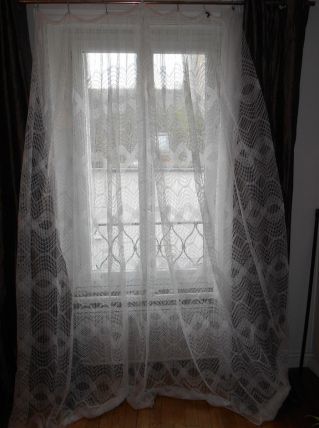 Vintage Grand Rideau Panneau Filet Mailles haut 2,70m x 3,08