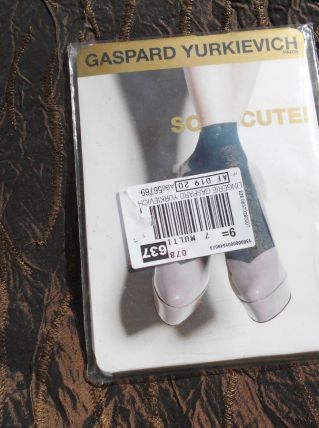 SOCQUETTES GASPARD YURKIEVICH GERBE NEUF T UNIQUE BLANC 