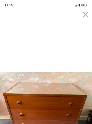 Commode Teck 3 tiroirs  1960