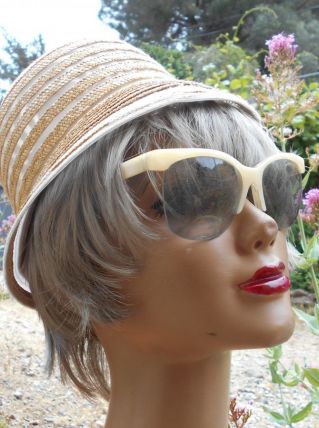 LUNETTES DE SOLEIL JEAN LEMPEREUR BLANC NEUF RETRO VINTAGE 