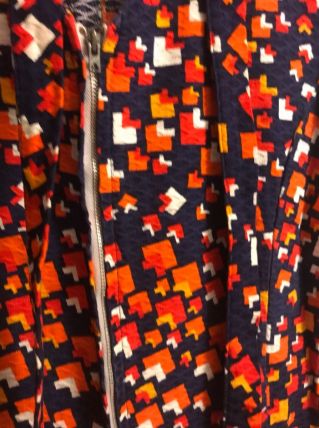 Robe tablier orange et marine