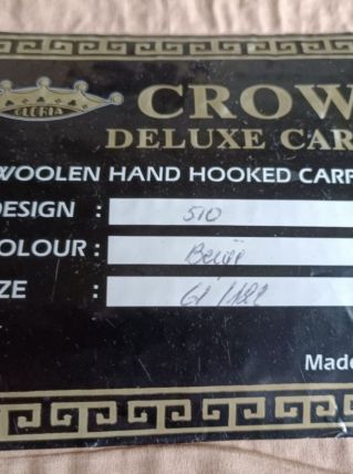 Tapis chinois crown deluxe carpet en laine 1980'