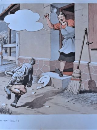 Affiche scolaire  le language spontané 1-2 1973 éditions mdi