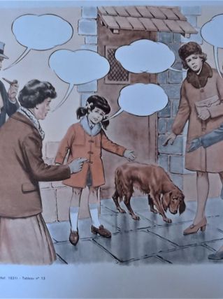 Affiche scolaire le language spontané 13-14 1973 édition mdi