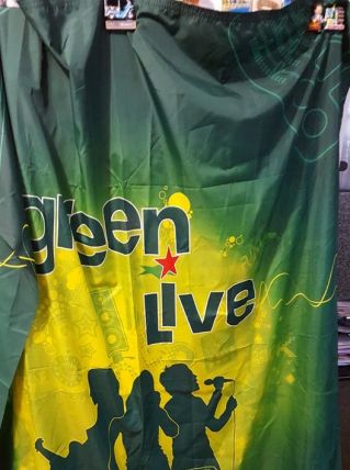 Grande banderole murale en tissu Heineken Green Live 1m92 x 