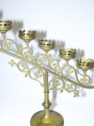 Paire de bougeoirs en bronze