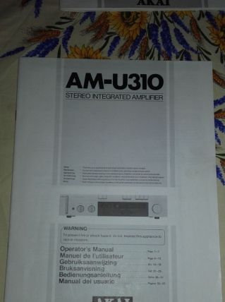 Manuel et schéma technique ampli AKAI AM-U310