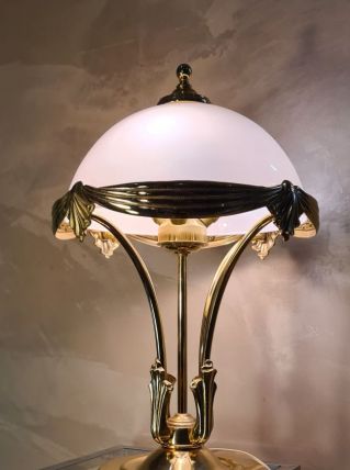 grande lampe laiton de salon  de type deluxe  ; 1970 a  80 a