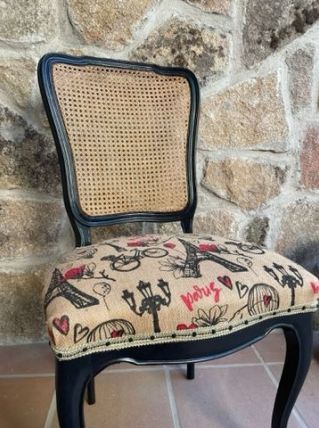 Chaise bois osier Paris