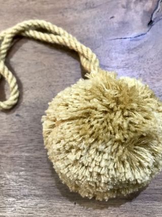 Pompon rond laine dorée Maroc