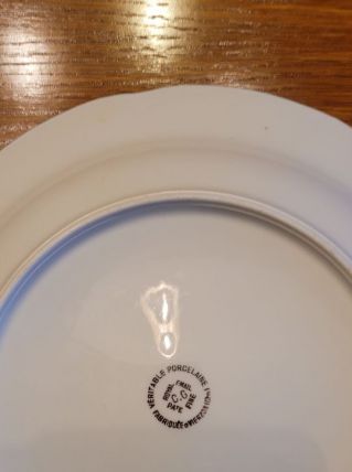 Assiettes creuses porcelaine de VIERZON