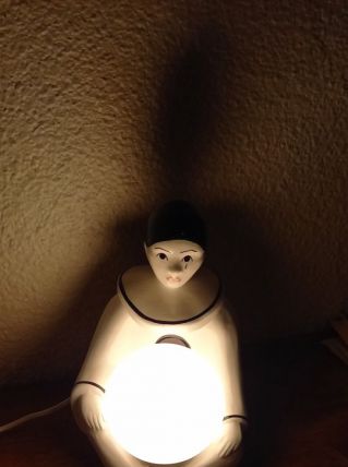 Lampe Pierrot céramique 