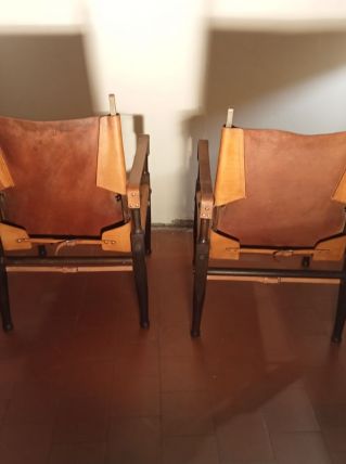 paire de fauteuil safari de wilhelm kienzle