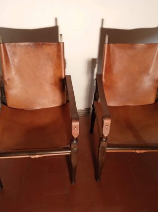 paire de fauteuil safari de wilhelm kienzle
