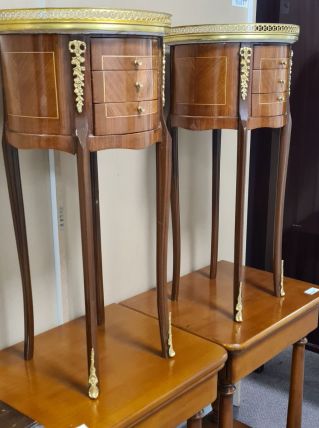 Chiffonnière -chevet  Écritoire Noyer marqueterie - Style Lo