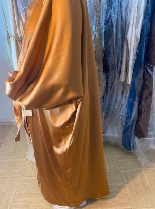 Abaya 2 pièces satinées //taille unique