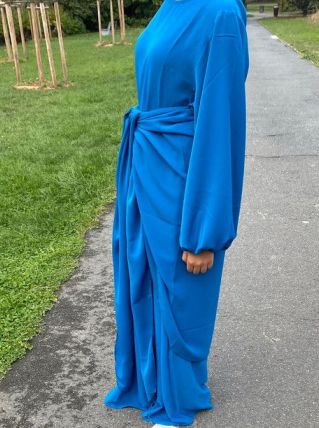 Abaya deux pièces soie de medine