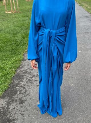 Abaya deux pièces soie de medine