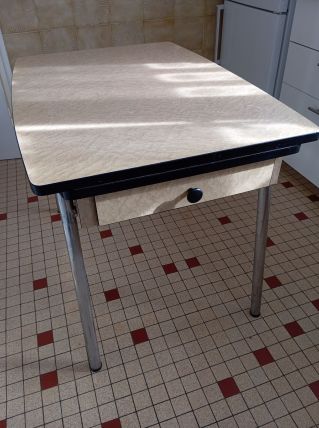Table en formica vintage année 1960