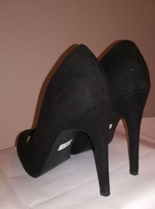 92A* New LOOK jolis escarpins noirs high heels (40)