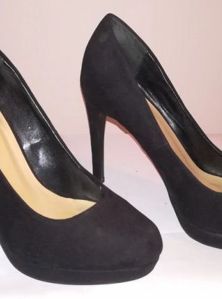 92A* New LOOK jolis escarpins noirs high heels (40)