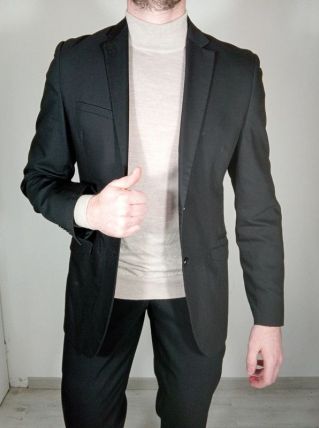 Élégant costume celio noir homme taille 50 veste 40 pantalon