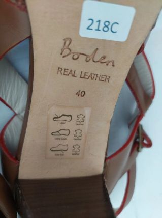 218C* BODEN sexy sandales brunes full cuir (40)