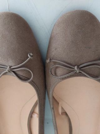 202C* ZARA ballerines taupe (39)