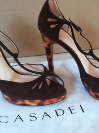 704A* Casadei - luxe sandales haut de gamme cuir (37,5)