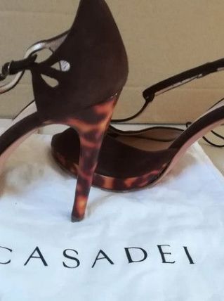 704A* Casadei - luxe sandales haut de gamme cuir (37,5)