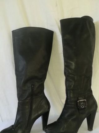 463B* Via UNO - jolies bottes noires en cuir (40)