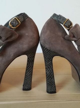 983* River Island - sexy escarpins taupe cuir (40)