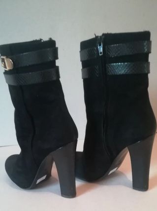 121A* DEL Gatto - superbes boots noirs cuir luxe (38)