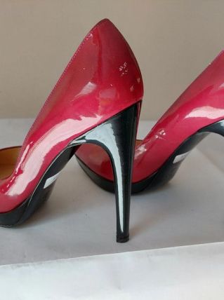947B* Casadei - sexy escarpins tout cuir high heels (36,5)