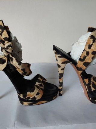 941B* Casadei - sexy sandales léopard high heels (39)