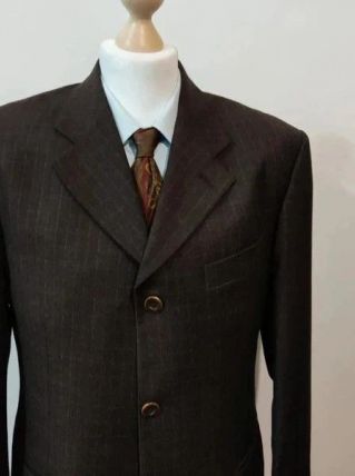 Original veste marron a carreaux