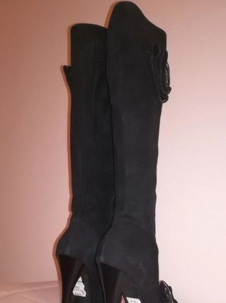 79A* Quasi Mode - sexy bottes luxe noires tout cuir+diams (3